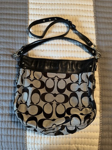 COACH Signature Zoe Hobo Shoulder Handbag F14709 Purse