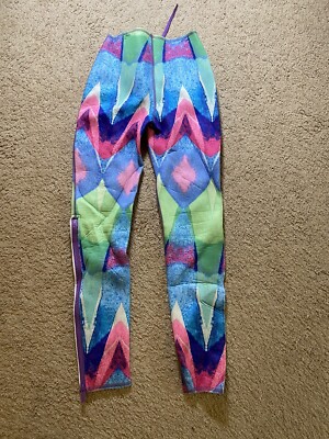 nasty gal multi color water proof scuba diving pants sz xs
