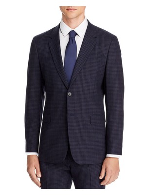 

THEORY Mens Chambers Navy Extra Slim Fit Костюм с раздельным блейзером
