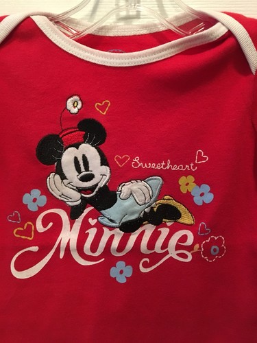 NWT Disney Baby Size 0-3 Months Red Minnie Mouse One Piece Top