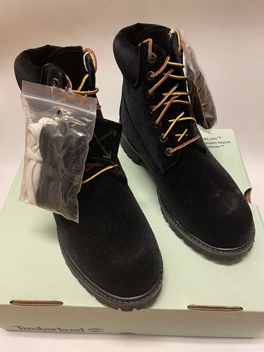 off white timberland black velvet