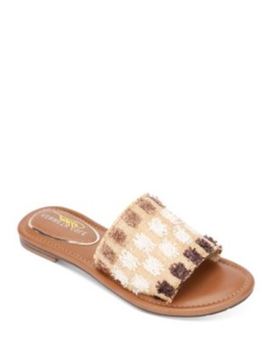 

KENNETH COLE Женские коричневые шлепанцы с открытым носком Mello 6,5, Коричневый, KLS0076WZ