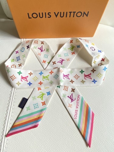 LOUIS VUITTON ワイヤレスイヤフォン 片耳欠品 🌈 NIB Louis Vuitton x Murakami White Multicolor Bandeau
