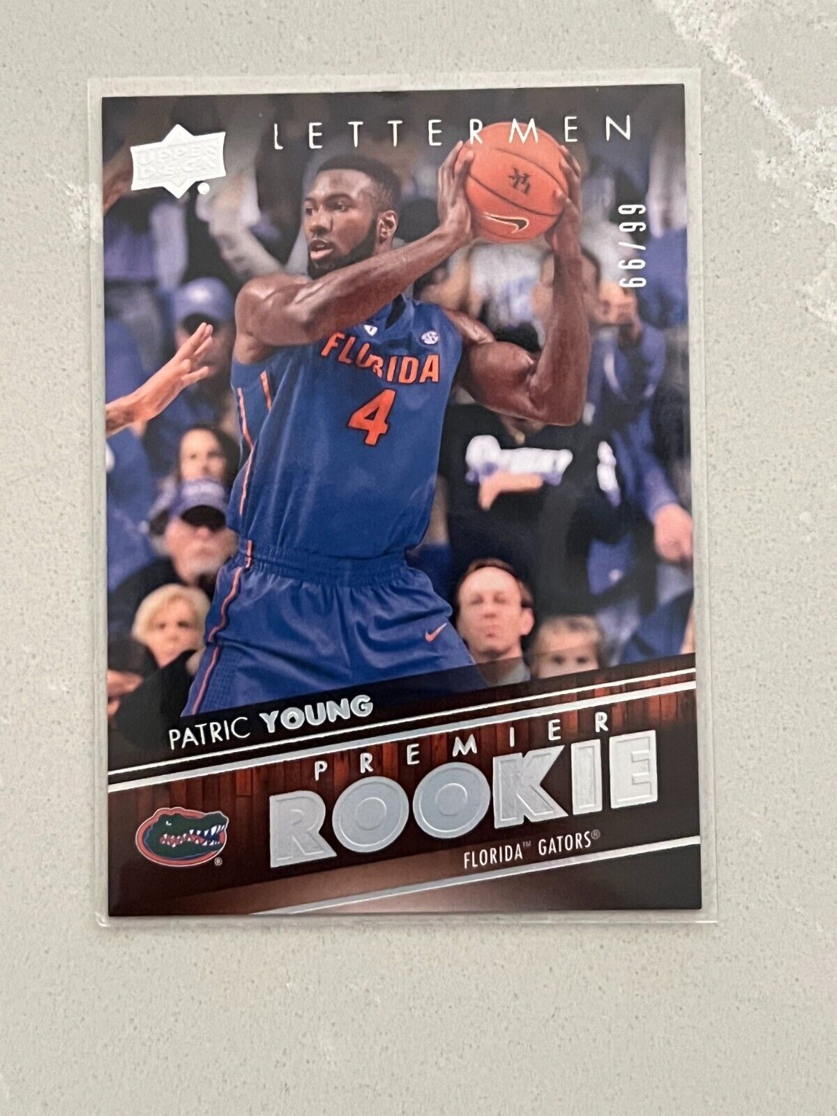 2014-15 Upper Deck Letterman Patric Young Silver Rookie Card (RC) #75 /99. rookie card picture