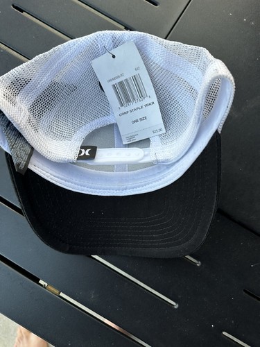 NEW Hurley Black/Pink  Snap Back Trucker Mesh Back Hat Cap - Adjustable