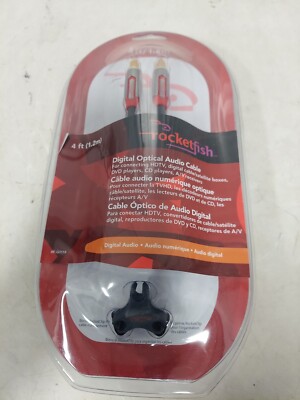 ROCKETFISH 4 Foot / 1.2m Digital Optical Audio Cable RF-G1118 NIB, NEW #1299