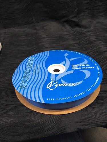 Berwick Splendorette Royal Craft Ribbon, 1 1/4-Inch, 250-Yard Spool - NEW Blue