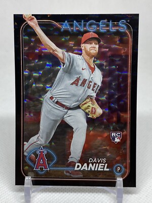 Davis Daniel 2024 Topps Series 2 RC Super Box Black Foil Parallel SP #592 Angels
