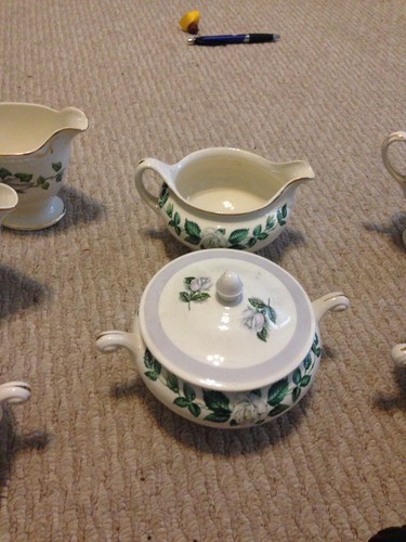 Homer Laughlin Eggshell Nautillus Soup Tureens Sugar BowlsCreamers  Gravy Bowl