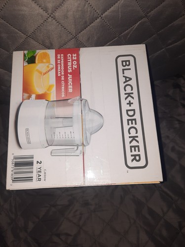 BLACK+DECKER CJ650W Citrus Juicer - White Lightly Used w/ Box & Manual Tested