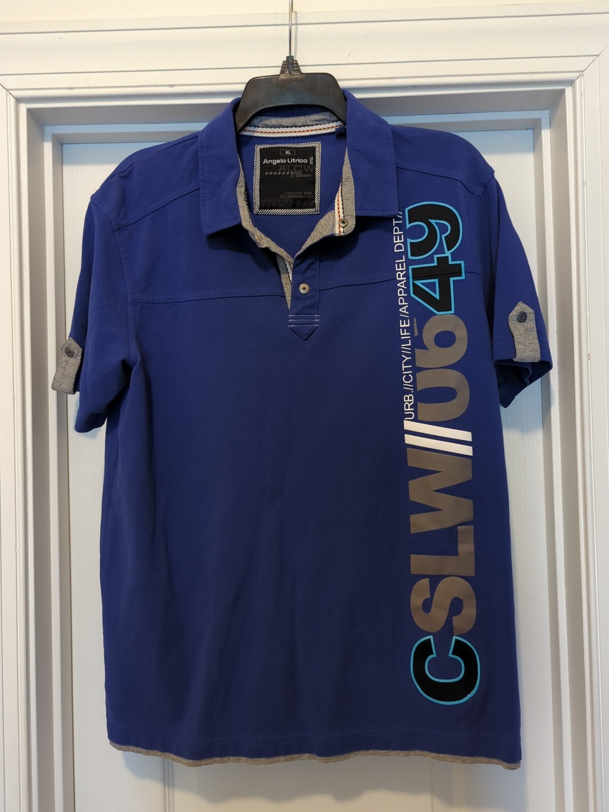 Angelo Litrico Men's Size XL Blue Cotton Polo Shirt CSLW//0649 | eBay