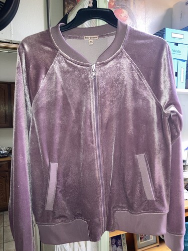 Vintage Juicy Couture Pink Velour Track Suit Top Women’s Size M