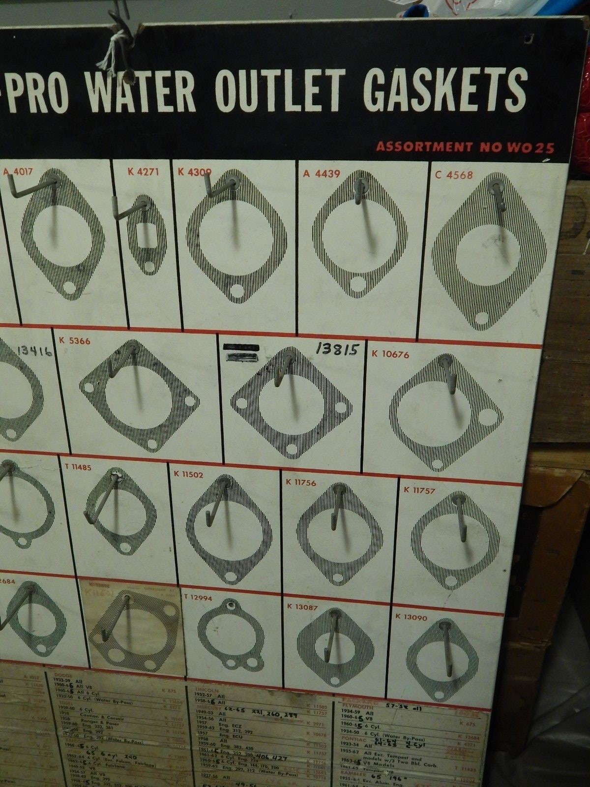 1964 FEL-PRO Water Outlet Gaskets [In-Store Display] De Soto_Edsel_Comet_Nash_+