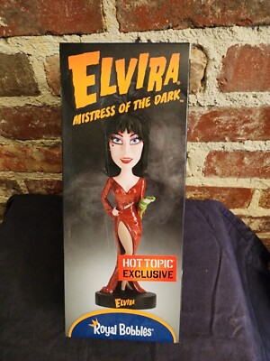 Royal Bobbles ELVIRA MISTRESS OF THE DARK Bobblehead Hot Topic Exclusive Red