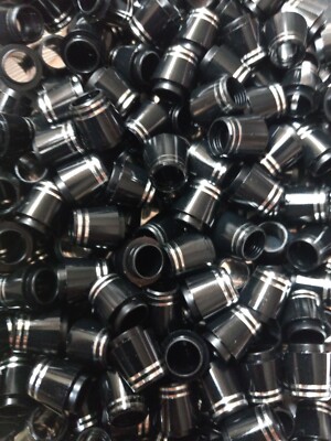12x PREM GOLF FERRULES .370 Black/Silver 2 ring''COLLARED''  QUALITY LOT(F8)