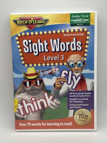 Sight Words Level 3 DVD by Rock 'N Learn: 70+ words includes all Dol - VERY GOOD
