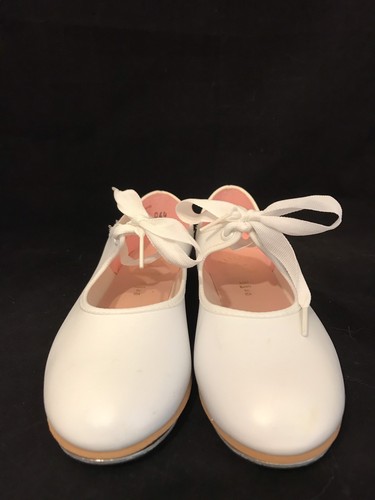 CAPEZIO Womens White Mary Janes Tap Dance Shoes Size 1.5 W Dance Makers Inc New