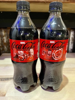 HURRY! Coca-Cola DR. STRANGE & THOR Coke Zero Sugar 20 0z Bottles Sealed Limited