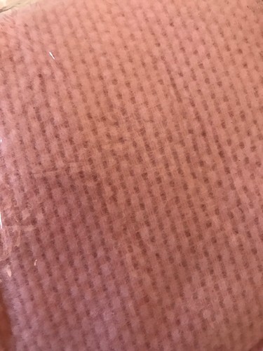 Vtg New Fieldcrest Blanket Waffle Weave Satin Binding Pink NOS Twin Size