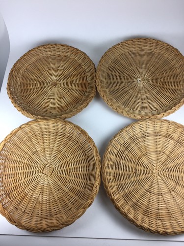 4 Paper Plate Holders Bamboo Picnic Camping Cookout BBQ