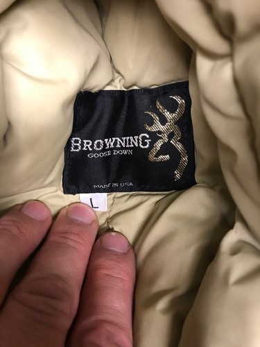 Vintage Browning Faux fur & Goose Down Trooper Hat Size Large