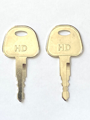 2 New Style Hyundai Forklift Ignitioin Key Fits Newest Hyundai Equipment