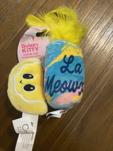 Quirky Kitty Spurrkling Water Catnip Cat Toy New 2 pack