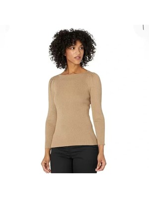 

RALPH LAUREN Женский золотой свитер с вырезом лодочкой и длинным рукавом на работу, размер