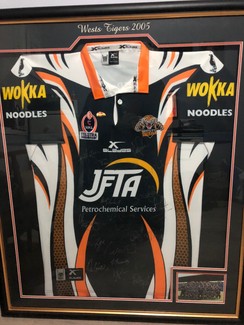 wests tigers 2005 signed jersey