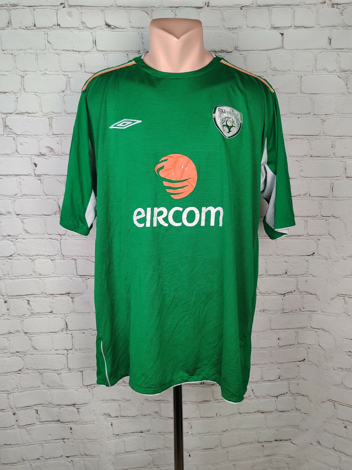 ウェア UMBRO 2004 Ireland football shirts Ireland National Football Team 2004 2005 Home Soccer Jersey