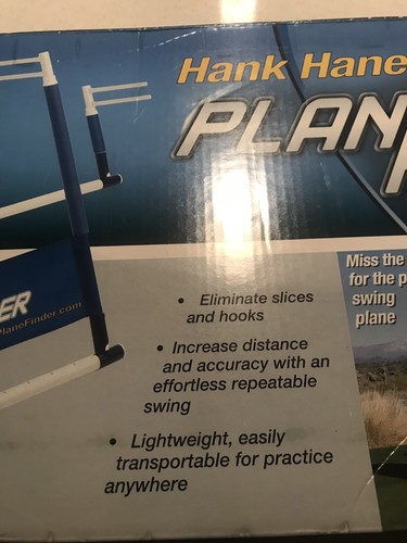 EUC Hank Haney Plane Finder Golf Swing Training Aid * WITH DVD Right Handed NEW!