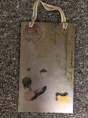 German Shepherd White Metal Magnet Board Retired ...