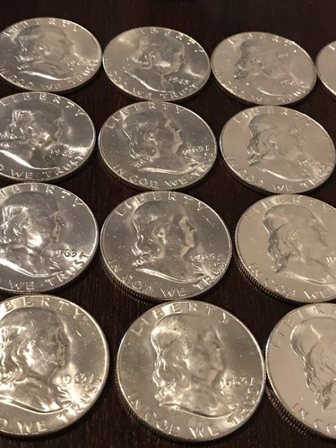 Roll of (x20) 1963 Franklin Half Dollars  90% Silver Very Nice