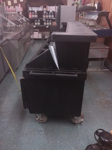 Cambro CVC724110 Camcruiser 4-Well Vending Cart - Black