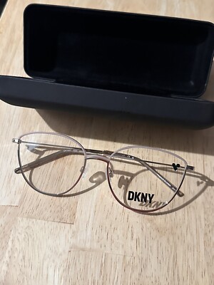 DKNY DK1027 272 53-17-135 Taupe/Gold Metal Full Rim Eyeglasses Frame /E57