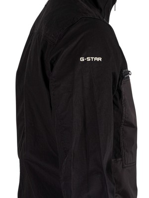 G-STAR RAW G-STAR RAW MEN'S FABRIC MIX OVERSHIRT, BLACK