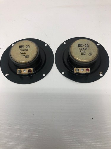 Lot of 2 BIC 20 7704 Tweeter Phenolic Ring Speakers