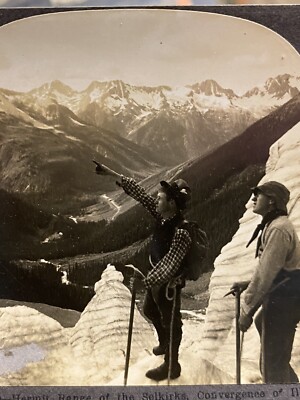 British Columbia Canada Rogers Pass Mountains Antique Stereoview SV Photo