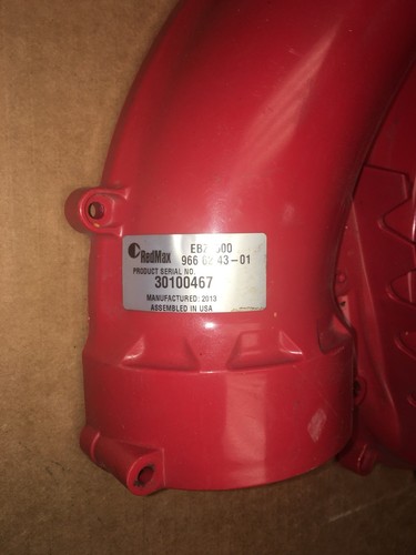 REDMAX EBZ7500 BACKPACK BLOWER HOUSING VOLUTE FRAME SHROUD USED EBZ 7500