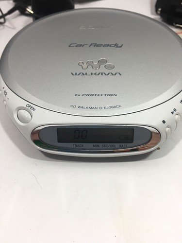 Sony CD Walkman D-EJ368CK with Power Adapter, Car Charger, RM-MC24C Remot