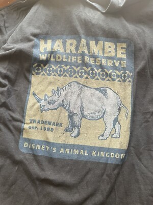 Walt Disney World harambe wildlife reserve shirt m liquid blue animal kingdom