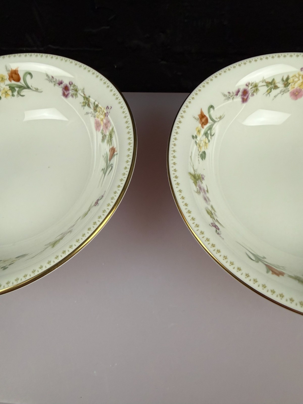 Wedgwood Mirabelle R4537 Cereal Bowls 15.5 cm Wide Set of 2