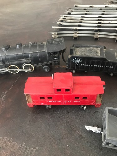 Vintage S Scale AC Gilbert American Flyer Set Train Cars Track Extras HUGE LOT!