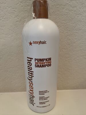 NEW Healthy Sexy Hair Pumpkin Detoxifying Shampoo 34 OZ ORIGINAL FORMULA W/ PUMP