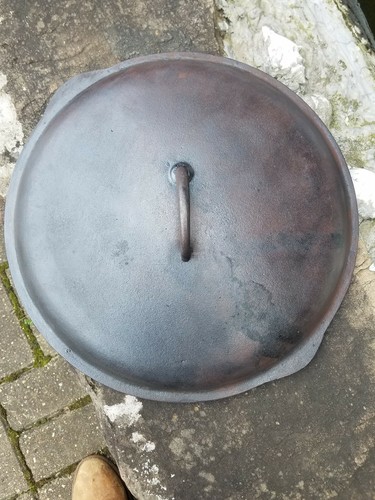 Big! No 12 Made In USA Vintage Cast Iron Dutch Oven Kettle Pot 13
