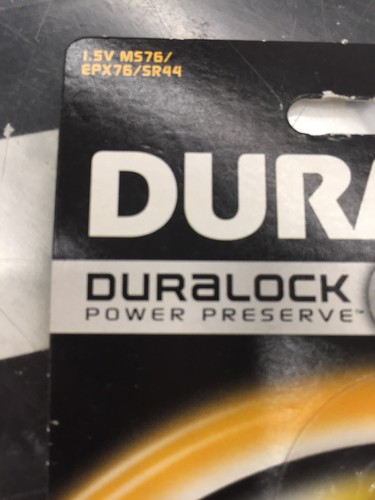 DURACELL Duralock 76S Button Coin Battery 1.5v Photo/Camera EXP76/SR44