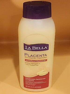 1 La Bella Placenta Rejuvenating Conditioner Panthenol Vitamins E & C 25.4 Oz. 