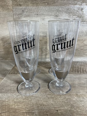 Gentse Gruut Chalice Beer Glasses Set Of 4 Germany Rare