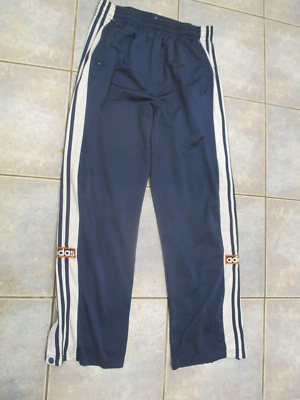 Vintage 2000s Adidas tear Away Track Pants Snap Buttons Mens Large Blue