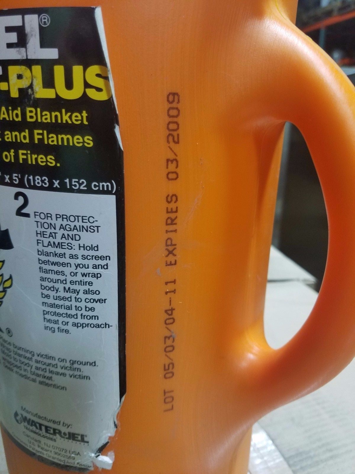 Water Jel Fire Blanket Plus 5 x 6 feet (183 x 152 cm) 7260 Emergency Blanket